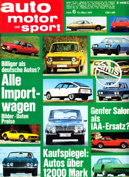 Auto Motor Sport, 13.03.1971 bis 26.03.1971