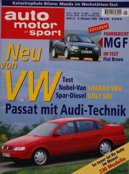 Auto Motor Sport, 06.10.1995 bis 19.10.1995