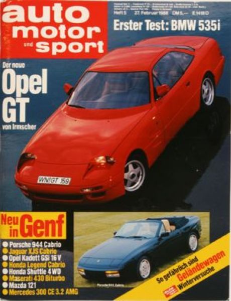 Auto Motor Sport, 27.02.1988 bis 11.03.1988