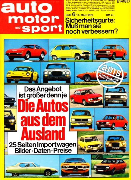 Auto Motor Sport, 17.03.1973 bis 30.03.1973