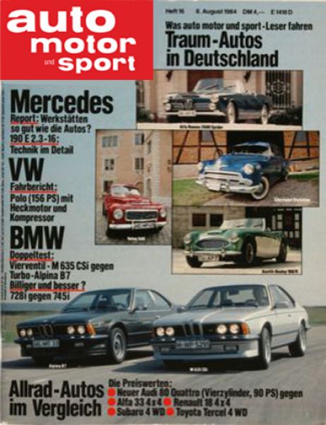 Auto Motor Sport, 09.08.1984 bis 22.08.1984