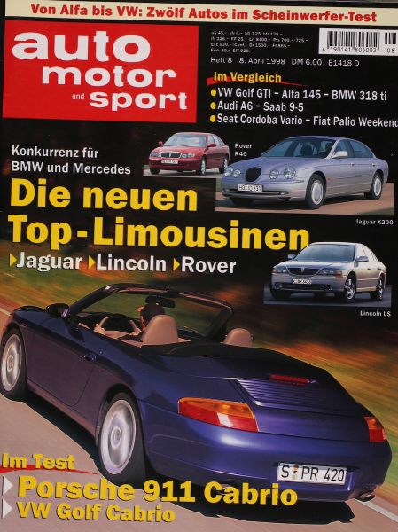 Auto Motor Sport, 08.04.1998 bis 21.04.1998