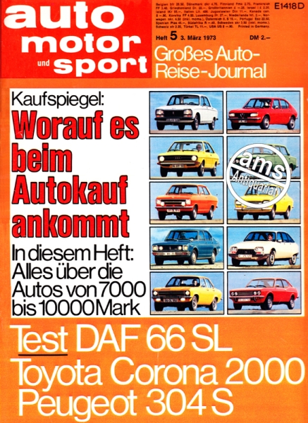 Auto Motor Sport, 03.03.1973 bis 16.03.1973